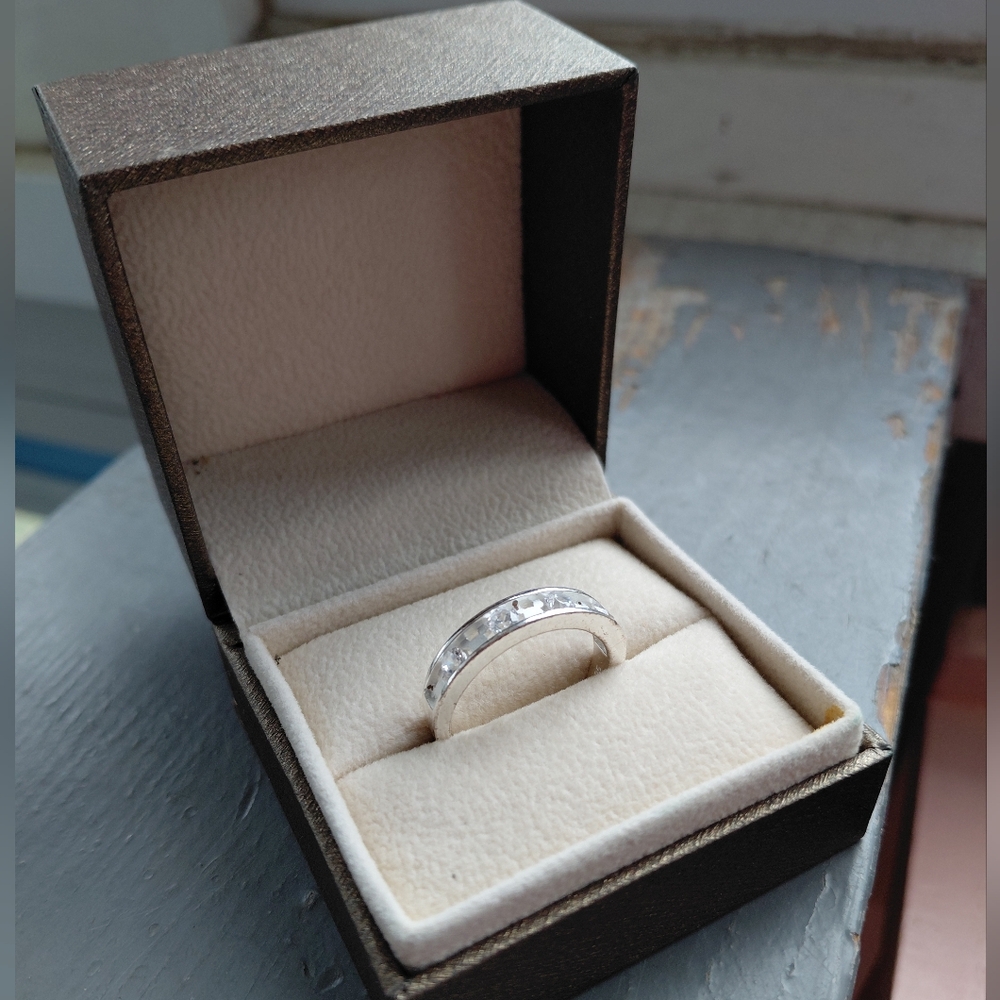 Sterling silver 925 stamped Disney Mickey Mouse CZ cubic zirconia ring 10 band